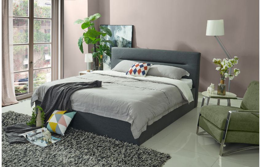ENERGY Dark Grey King size Bed With Storage • Mobilitop Lebanon Beirut