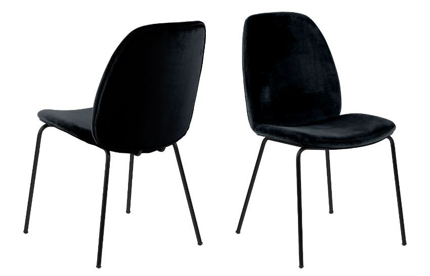 CARMEN Black Fabric Dining Chair • Mobilitop Lebanon Beirut
