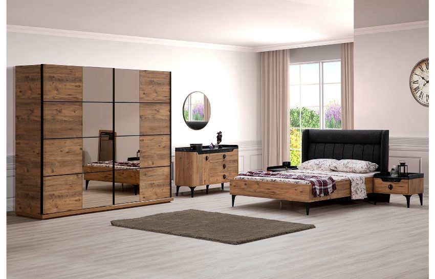 Dining glass round piece sets dreamfurniture furniture mouse enlarge TORINO - Queen Size Bedroom set With Black • Mobilitop Lebanon Beirut