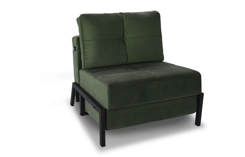 GIBSON Green Single Seater sofa Bed With Cushion • Mobilitop Lebanon