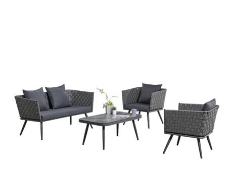 RS-76 - Dark Grey Outdoor Living Lounge With Table