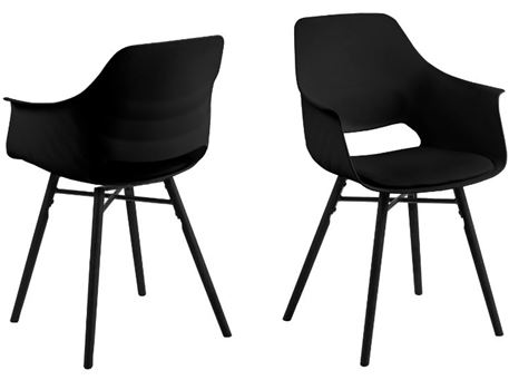 RAMONA - Black Modern Dining chair With An Open Back