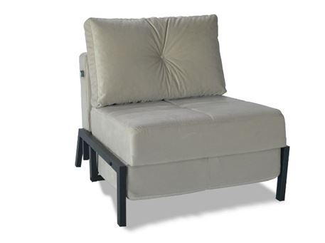 GIBSON - Light Grey Single Seater sofa Bed With Cushion