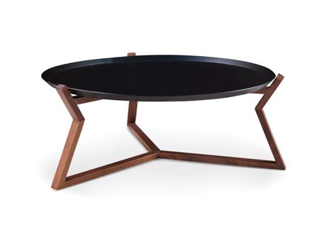 C16010 - Round Center Table With Black Metal Top