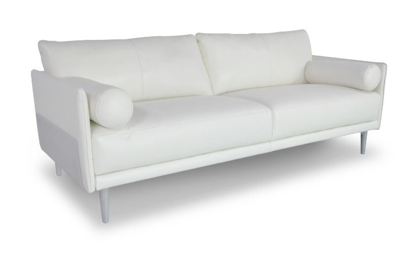 AMAZON White Genuine Leather Classic Living Set • Mobilitop Lebanon