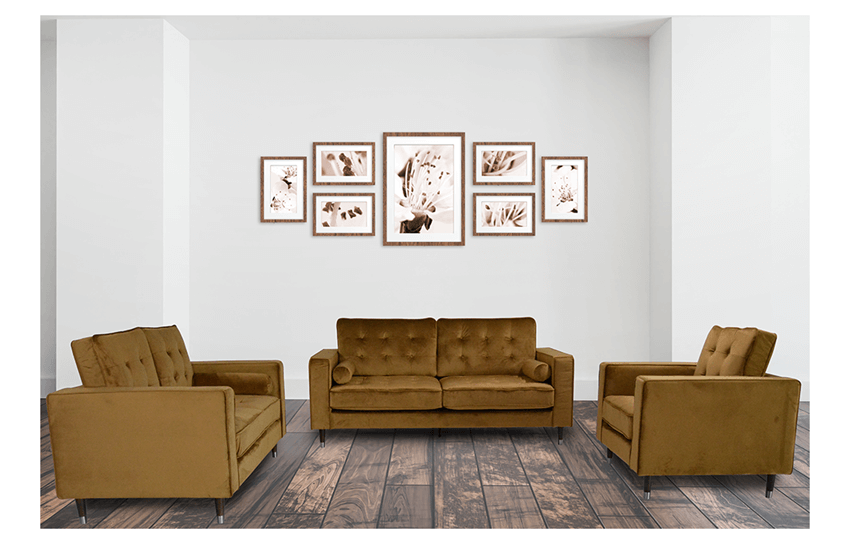 Mustard Living Room Set Baci Living Room