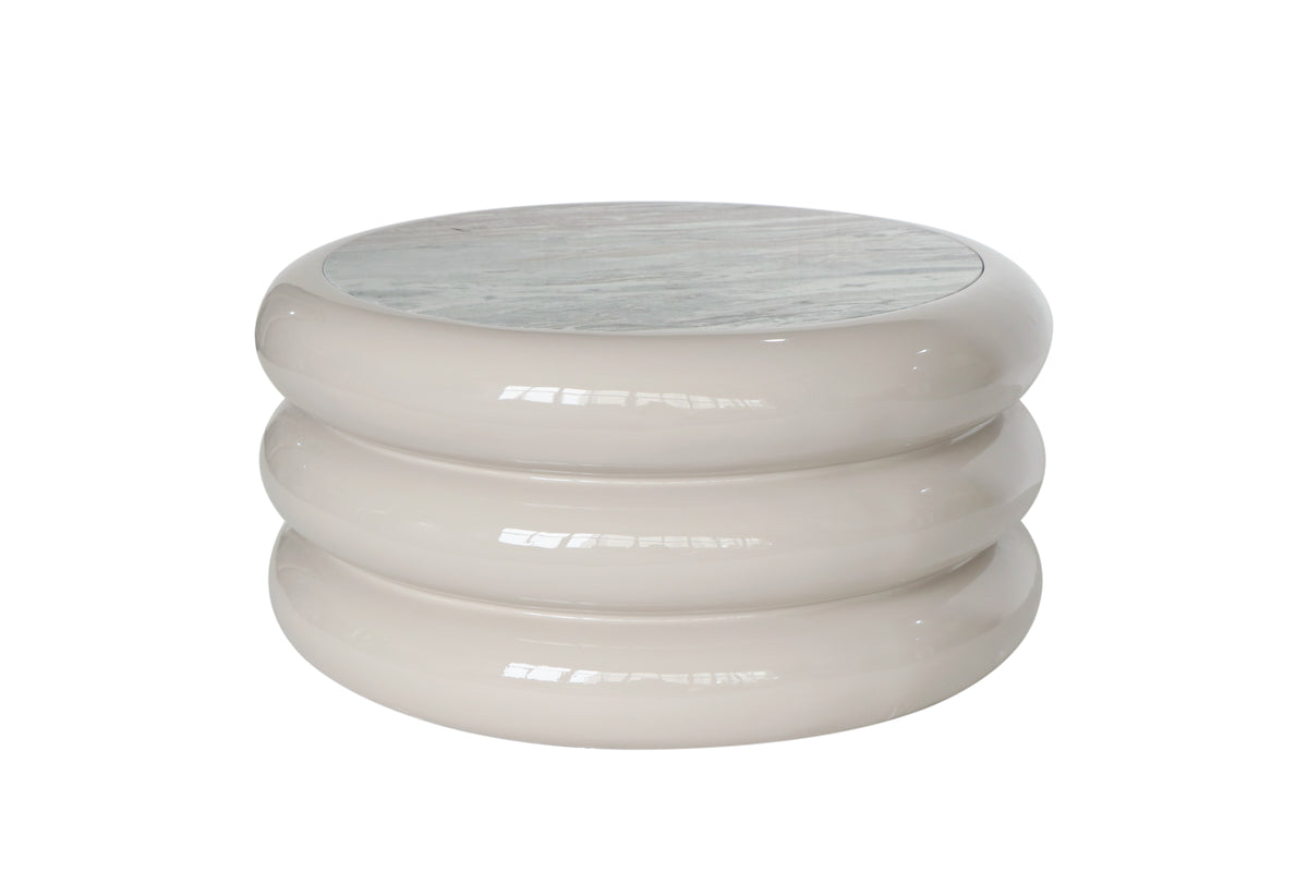 1B128C-High Glossy Round Coffee Table