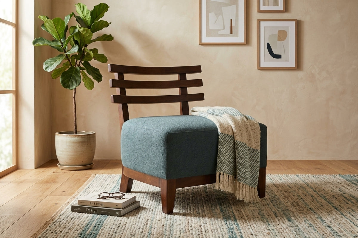 WIN - Armchair With Wooden Striped Back