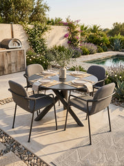 Coral - Grey Outdoor Dining Set