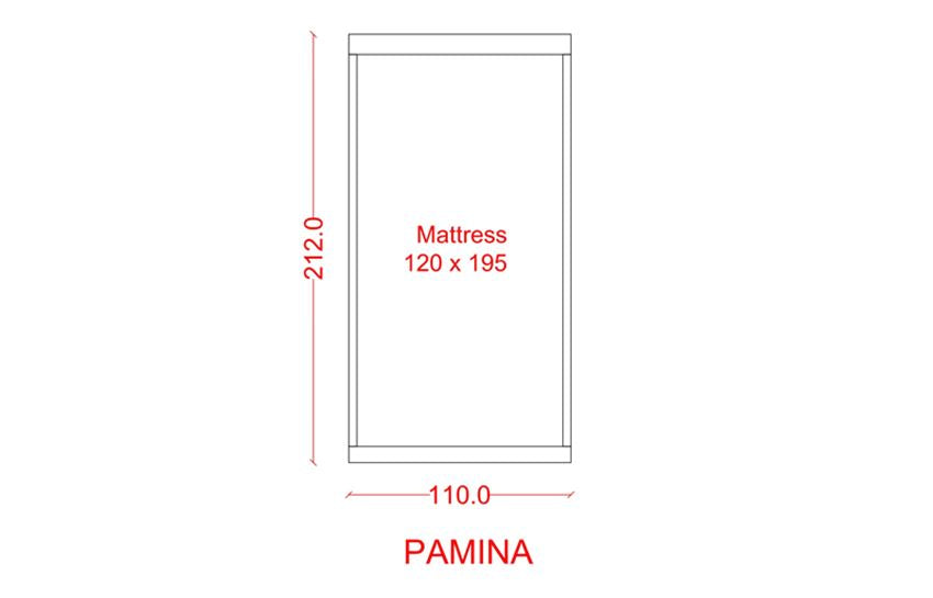 PAMINA -  Local Single Size Modern Bed