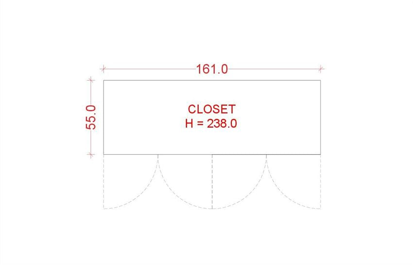 ERIKA - 4 Doors Off White Closet