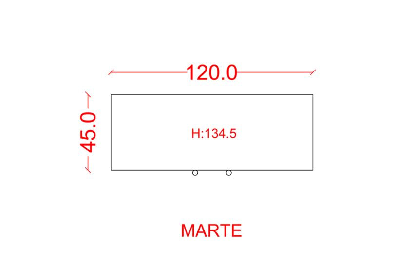 MARTE - White & Grey Cabinet