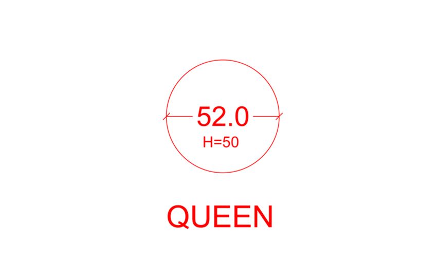 QUEEN - Round Ottoman