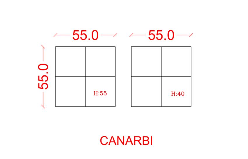 CANARBI - Cubical Shaped Ottoman