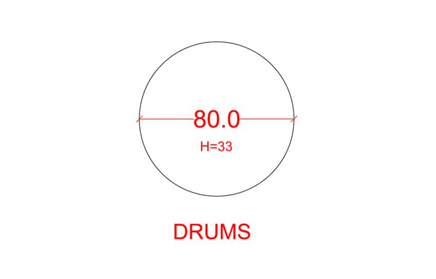DRUMS - Round Shaped Ottoman