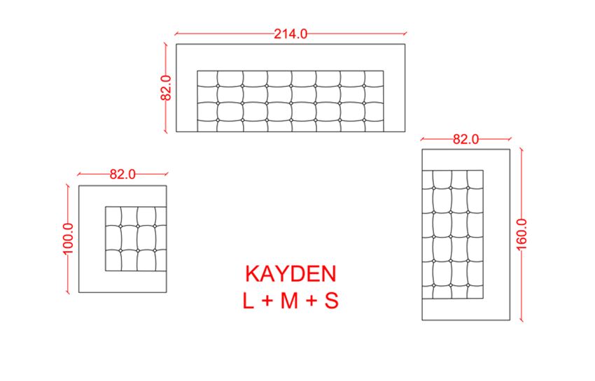 KAYDEN.MUSTARD - Living Room Set