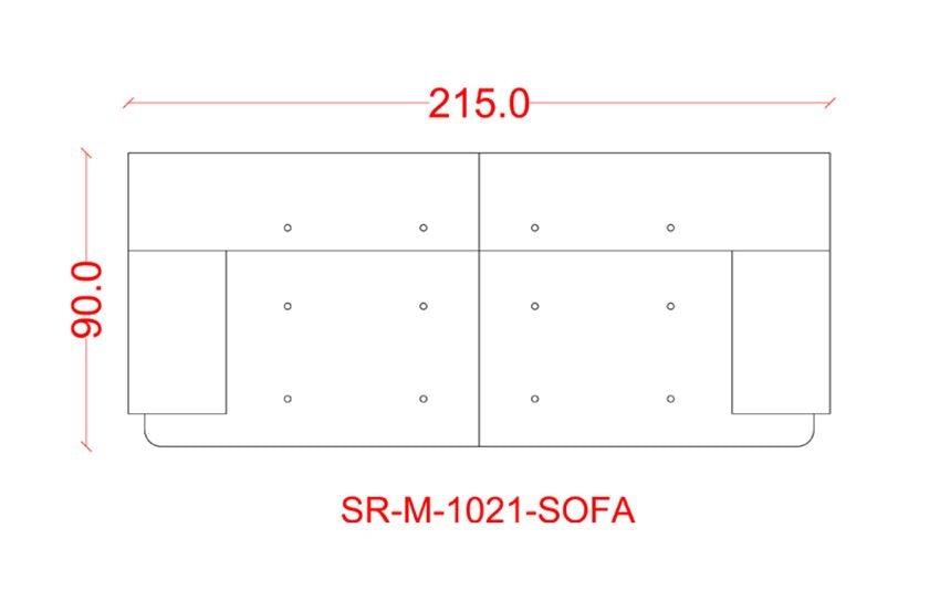 M-1021- Modern Grey 3 Seater Sofa