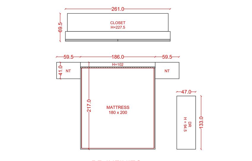INFINITO - Grey And Walnut Master Bedroom Set