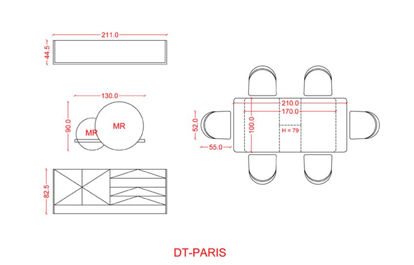 Paris - Contemporary Dining Set