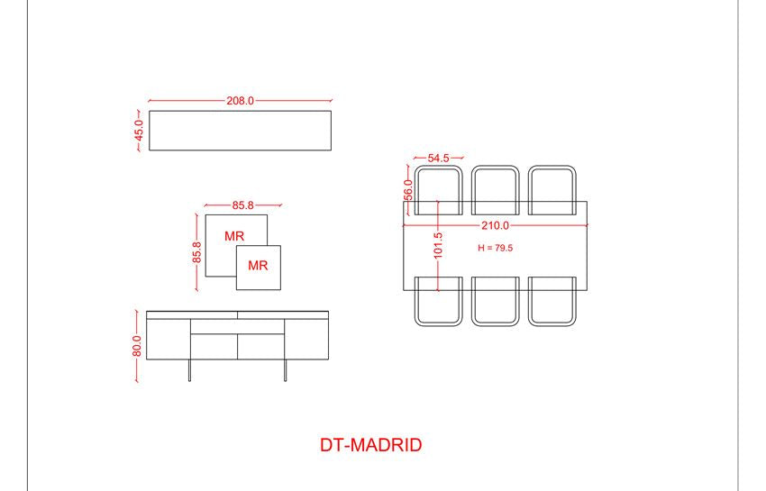 Madrid - Contemporary Dining Set