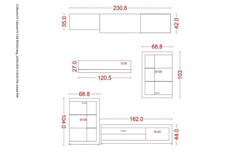 ROSSO - Imported TV Cabinet