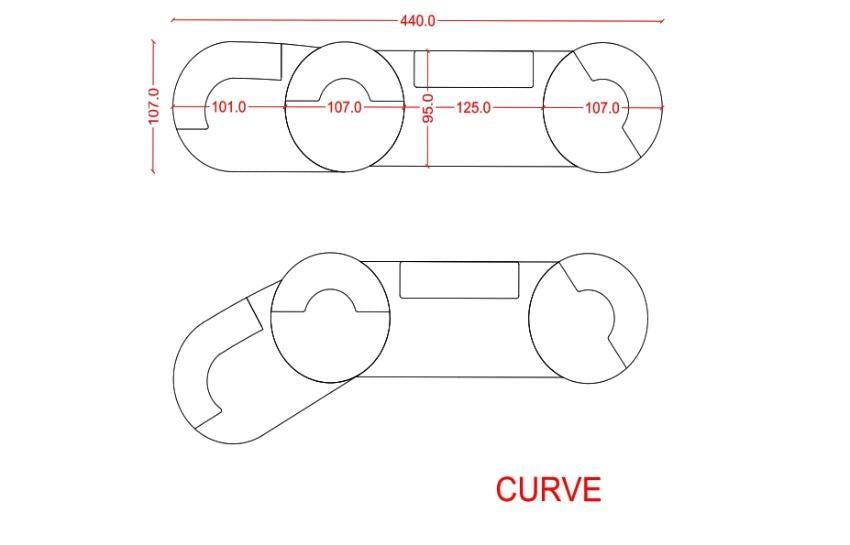 CURVE -Modern design curved Living Room Sofa
