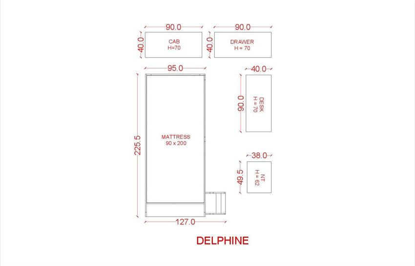DELPHINE - Multifunctional kids bed