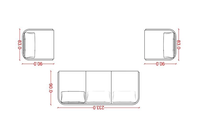 CADE - Outdoor white and grey living set.