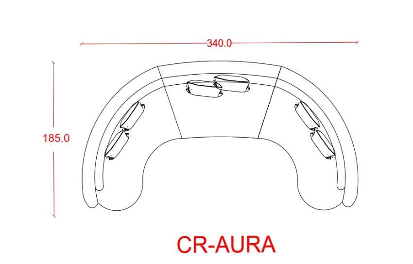 AURA - Curved Modern Grey local corner