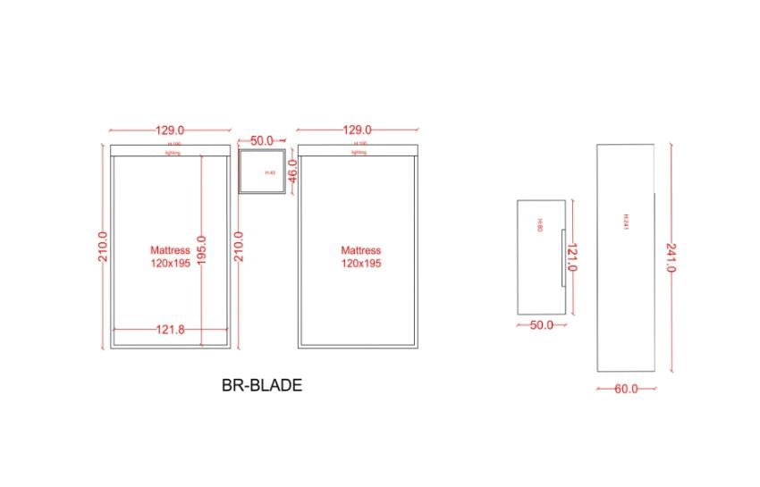 BLADE-Local Bedroom Set With Led Light