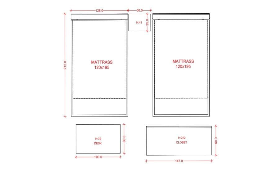 BEND- Local Single Bed  With Drawer Bedroom Set