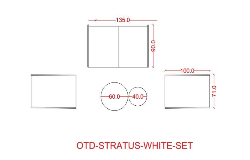 Stratus-White Steel Outdoor Set