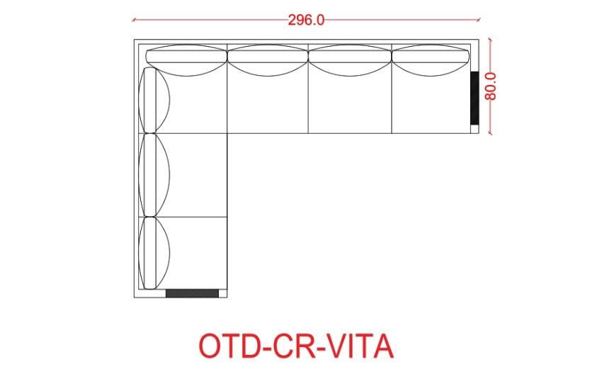 VITA-Corner Aluminum Outdoor White