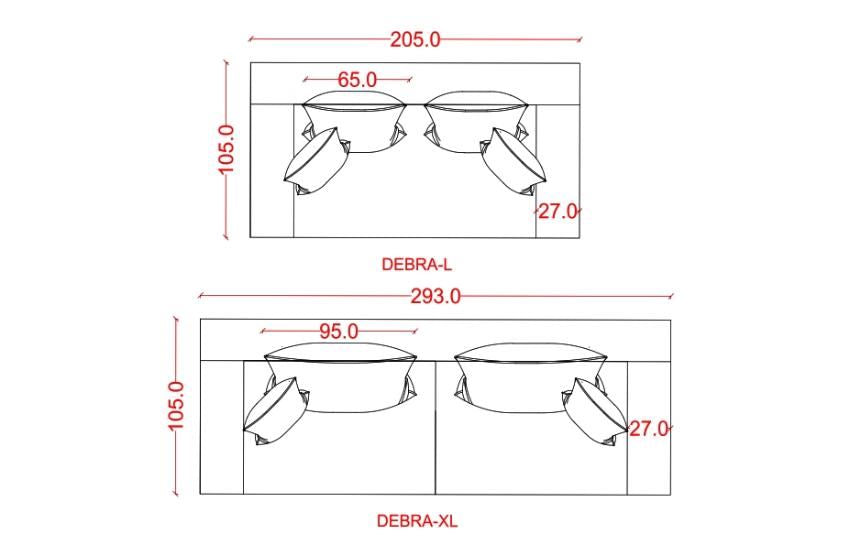 DEBRA-Modern Living Room Sofa