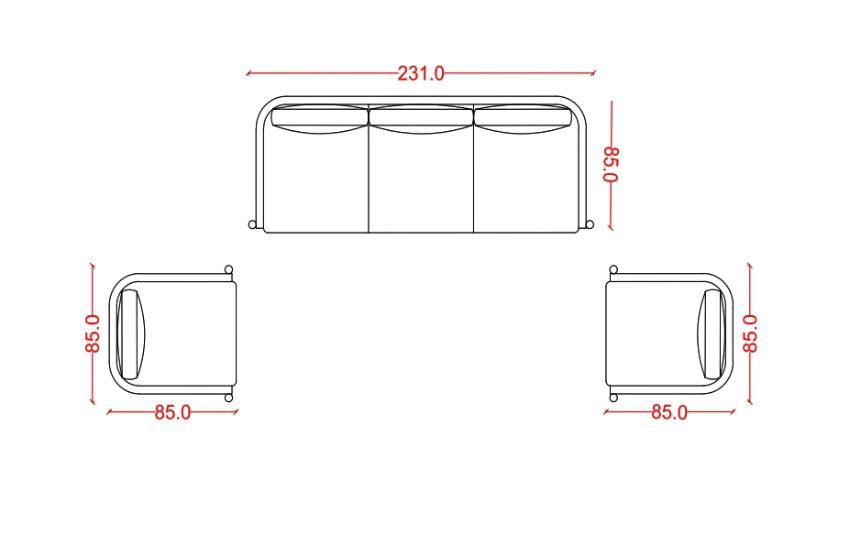 ARCOLA-Aluminum Outdoor Set With Rope