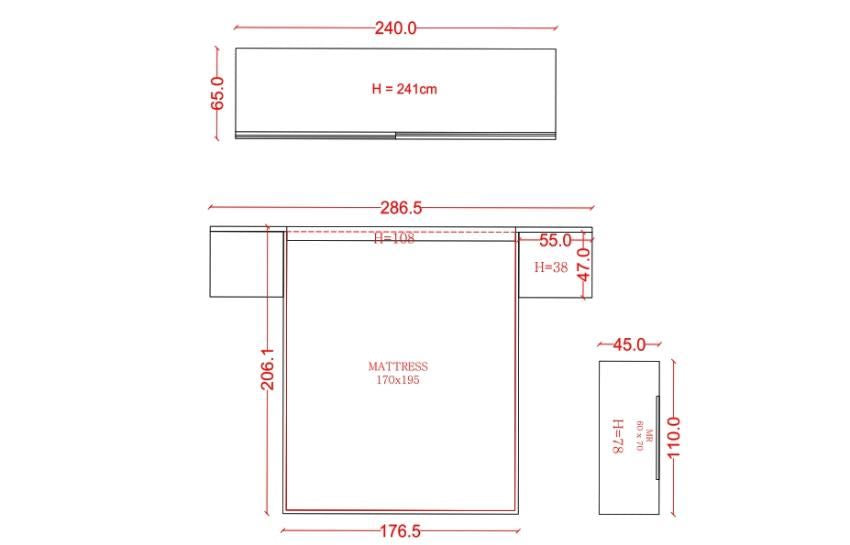 MIDNIGHT-Double Master Bedroom Set Local