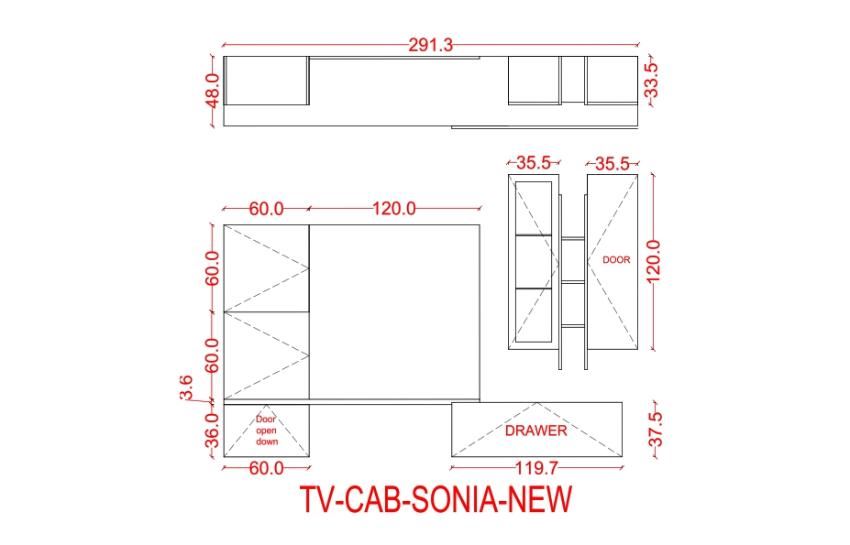 NEW-SONIA-Wall Tv Unit