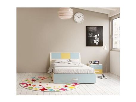 DANTE-BLUE - Blue Single Bedroom