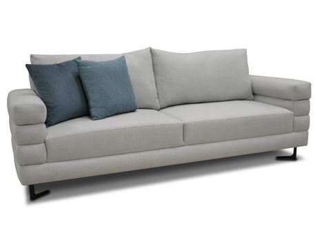 GINA - Modern  Three Seater Sofa With Chrome Legs