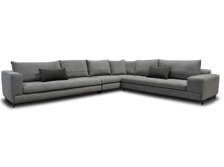 MAKKI - Modern Grey L-Shape Sofa