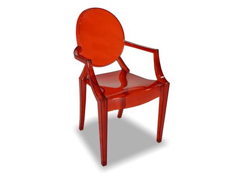 PC449 - Red Acrylic Dining Chair