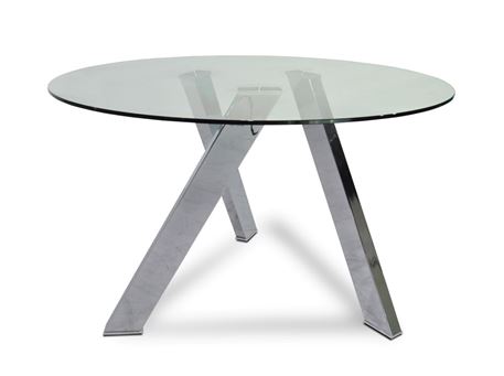 MC-6054 - Round Glass Dining Table