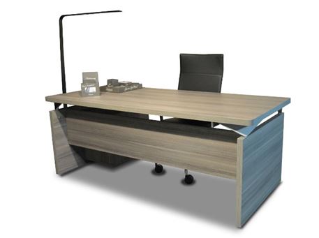 EQUIPE - Grey Modern Executive Desk