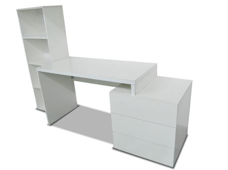 SET - Study Desk With Shelving Cabinet.