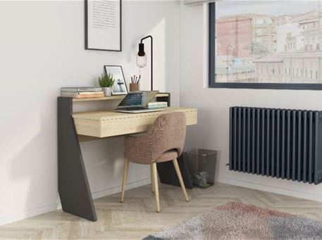 1421 - Natural Oak  Desk With Drawer