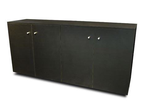 DR403B - Black Low 4 Doors Cabinet