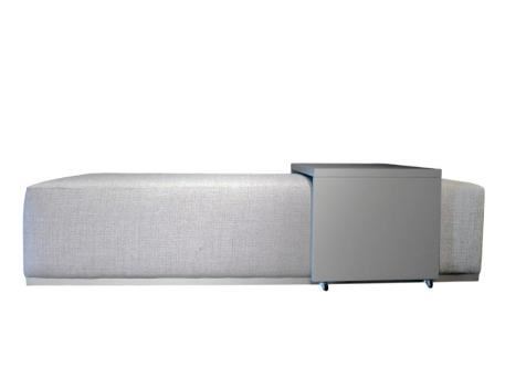 OPIUM - Rectangular Bench With Wooden Stand 