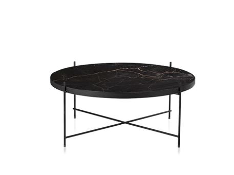 LC-063-1 - Round Black Marquina Coffee Table