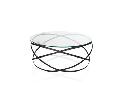 LC-070-1 -  Round Coffee Table With Tempered Glass Top 