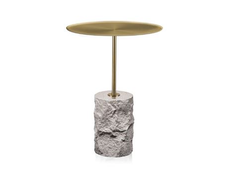 LC-083-8 - Real Marble Base Side Table 